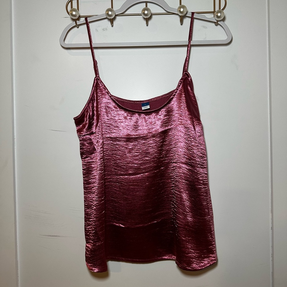 Old Navy Satin Burgundy Cami Top